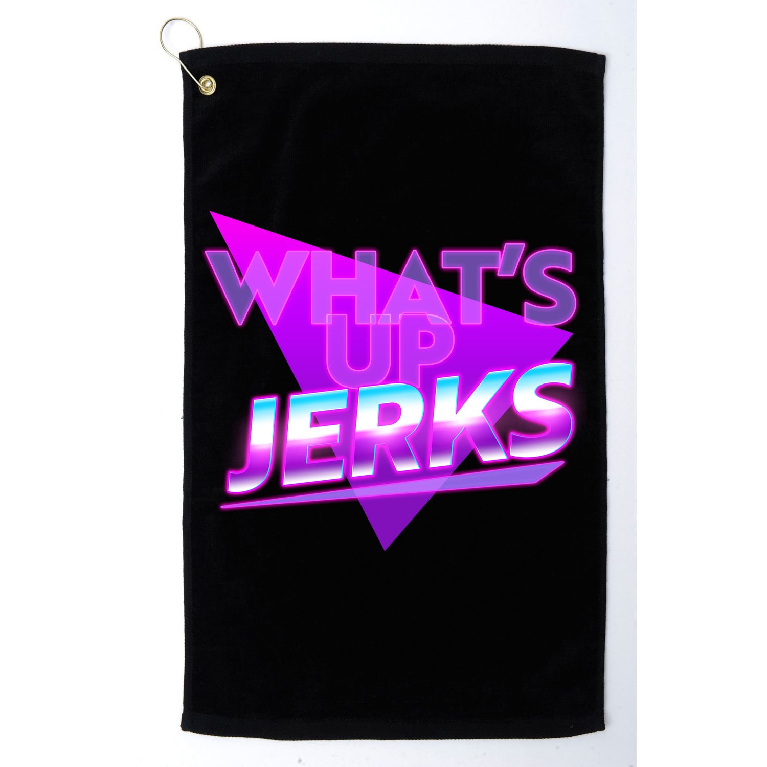 Retro 80's Eighties What's Up Jerks Golf Towel