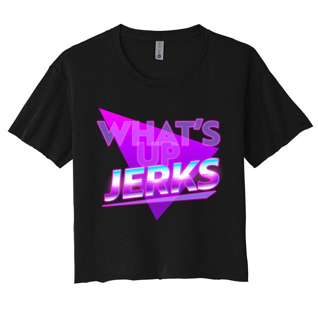 Retro 80's Eighties What's Up Jerks Crop Top