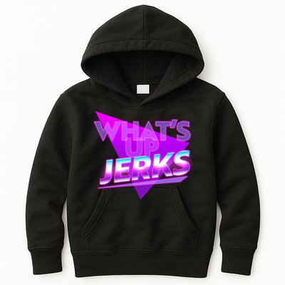Retro 80's Eighties What's Up Jerks Kids Hoodie