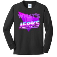 Retro 80's Eighties What's Up Jerks Kids Long Sleeve Shirt