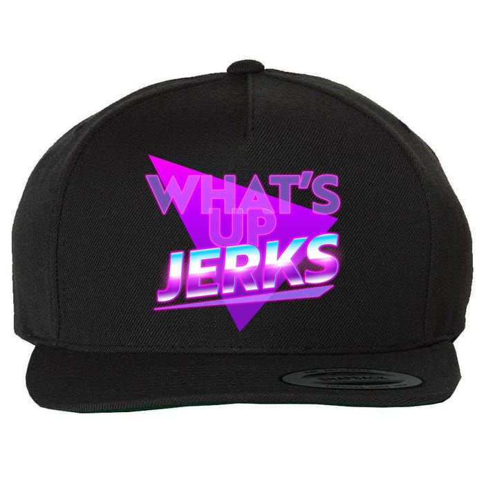 Retro 80's Eighties What's Up Jerks Wool Snapback Cap