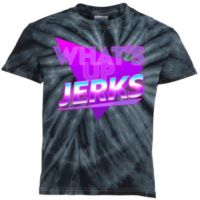 Retro 80's Eighties What's Up Jerks Kids Tie-Dye T-Shirt