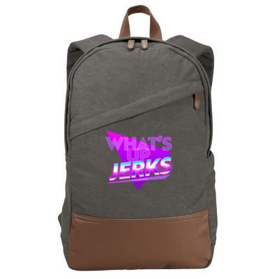 Retro 80's Eighties What's Up Jerks Cotton Canvas Backpack