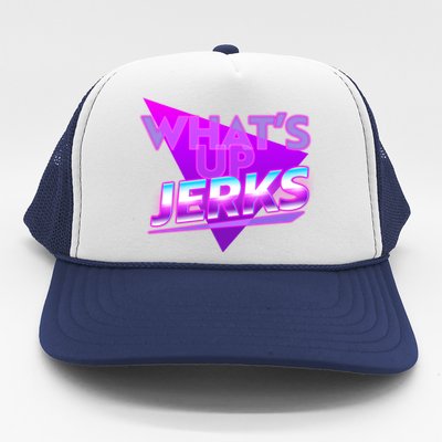 Retro 80's Eighties What's Up Jerks Trucker Hat