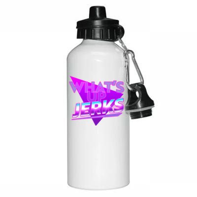 Retro 80's Eighties What's Up Jerks Aluminum Water Bottle 