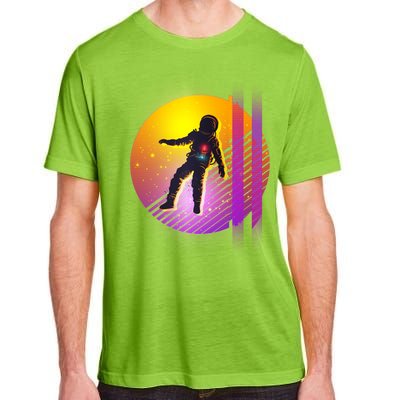 Retro 80's Glitch Astronaut Adult ChromaSoft Performance T-Shirt