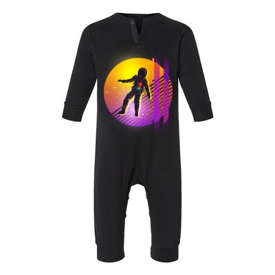 Retro 80's Glitch Astronaut Infant Fleece One Piece