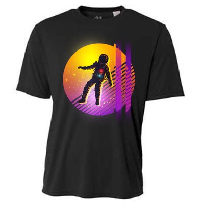 Retro 80's Glitch Astronaut Cooling Performance Crew T-Shirt