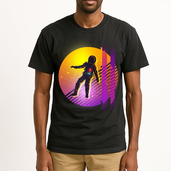 Retro 80's Glitch Astronaut Tall T-Shirt