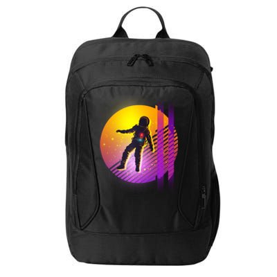 Retro 80's Glitch Astronaut City Backpack