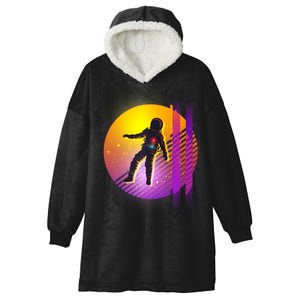 Retro 80's Glitch Astronaut Hooded Wearable Blanket