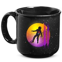 Retro 80's Glitch Astronaut 15oz Campfire Ceramic Mug