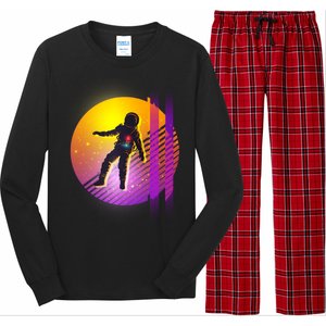 Retro 80's Glitch Astronaut Long Sleeve Pajama Set