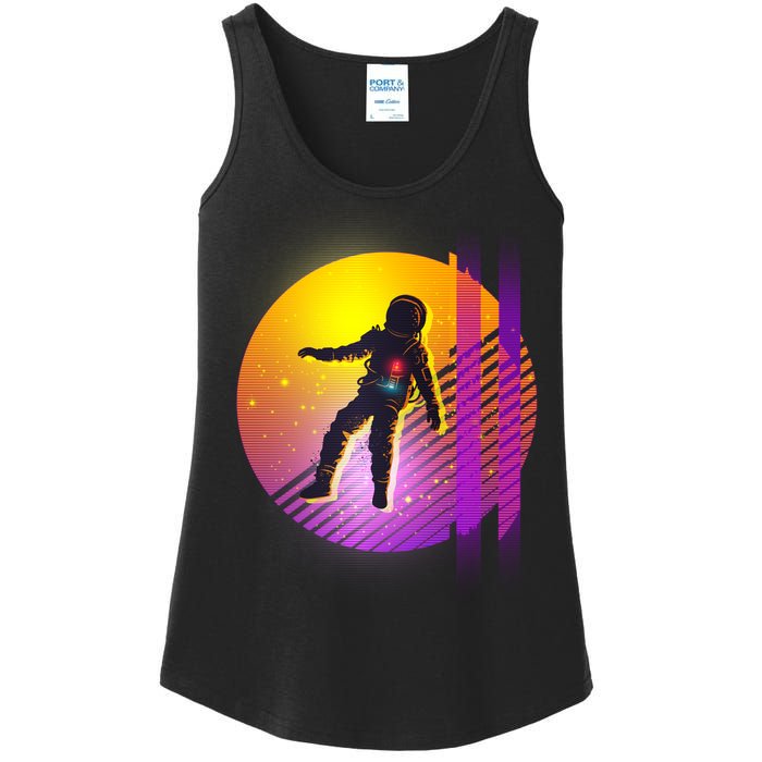 Retro 80's Glitch Astronaut Ladies Essential Tank