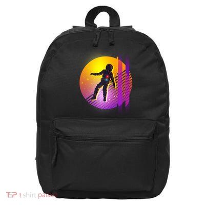 Retro 80's Glitch Astronaut 16 in Basic Backpack