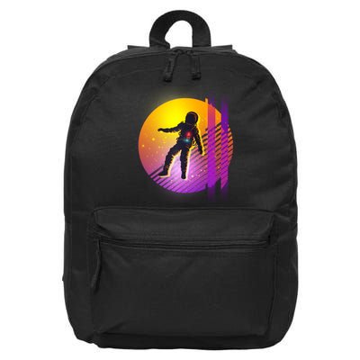 Retro 80's Glitch Astronaut 16 in Basic Backpack