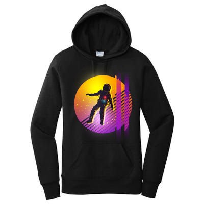 Retro 80's Glitch Astronaut Women's Pullover Hoodie