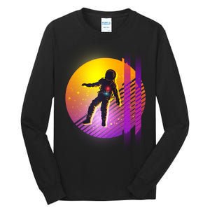 Retro 80's Glitch Astronaut Tall Long Sleeve T-Shirt