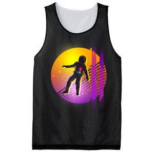 Retro 80's Glitch Astronaut Mesh Reversible Basketball Jersey Tank