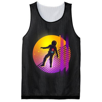 Retro 80's Glitch Astronaut Mesh Reversible Basketball Jersey Tank
