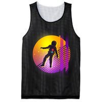 Retro 80's Glitch Astronaut Mesh Reversible Basketball Jersey Tank