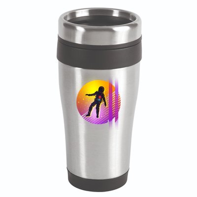Retro 80's Glitch Astronaut 16oz Travel Tumbler