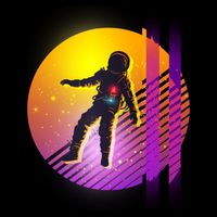 Retro 80's Glitch Astronaut 16oz Travel Tumbler