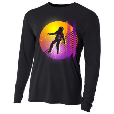 Retro 80's Glitch Astronaut Cooling Performance Long Sleeve Crew