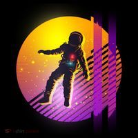 Retro 80's Glitch Astronaut Youth Performance Sprint T-Shirt
