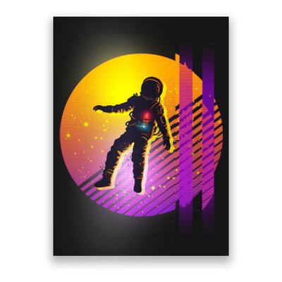 Retro 80's Glitch Astronaut Poster