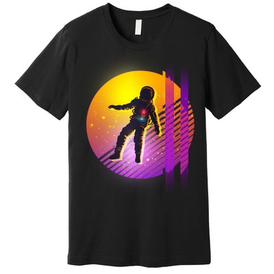 Retro 80's Glitch Astronaut Premium T-Shirt