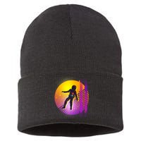 Retro 80's Glitch Astronaut Sustainable Knit Beanie