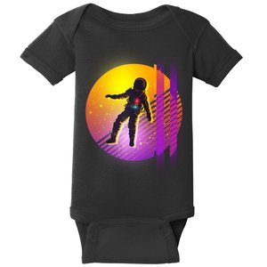 Retro 80's Glitch Astronaut Baby Bodysuit