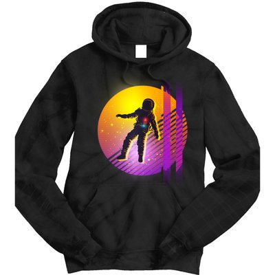 Retro 80's Glitch Astronaut Tie Dye Hoodie