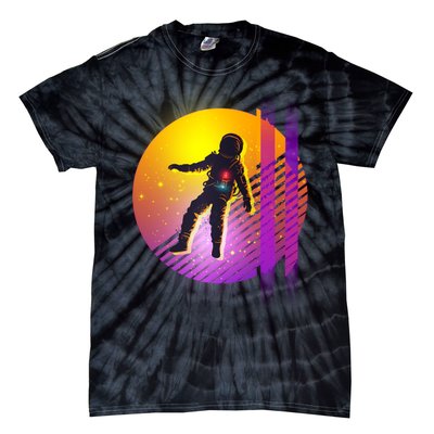 Retro 80's Glitch Astronaut Tie-Dye T-Shirt