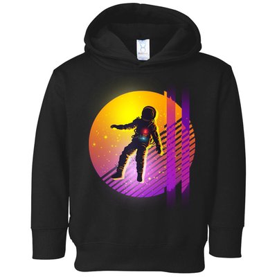 Retro 80's Glitch Astronaut Toddler Hoodie