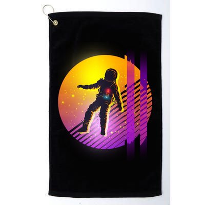 Retro 80's Glitch Astronaut Golf Towel