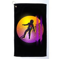 Retro 80's Glitch Astronaut Golf Towel