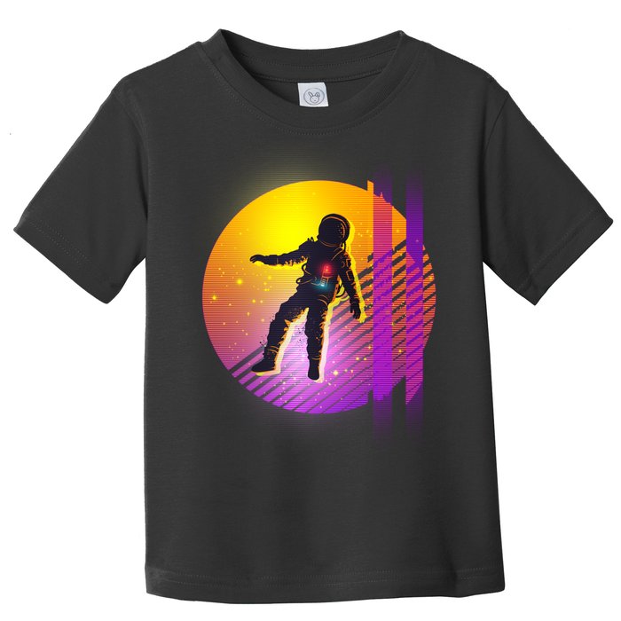 Retro 80's Glitch Astronaut Toddler T-Shirt