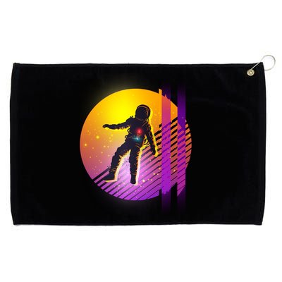 Retro 80's Glitch Astronaut Grommeted Golf Towel