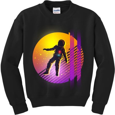 Retro 80's Glitch Astronaut Kids Sweatshirt