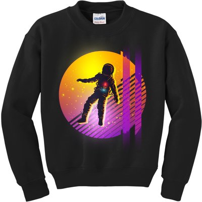 Retro 80's Glitch Astronaut Kids Sweatshirt