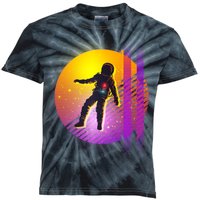 Retro 80's Glitch Astronaut Kids Tie-Dye T-Shirt