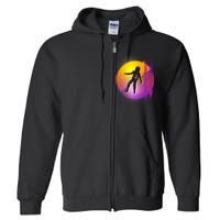 Retro 80's Glitch Astronaut Full Zip Hoodie