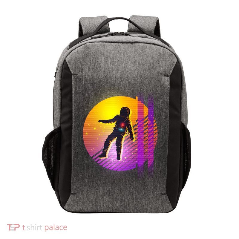 Retro 80's Glitch Astronaut Vector Backpack