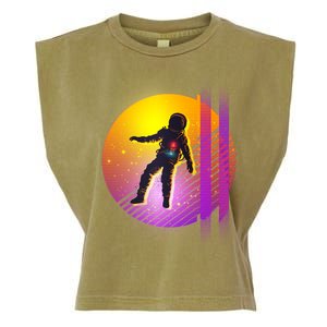 Retro 80's Glitch Astronaut Garment-Dyed Women's Muscle Tee