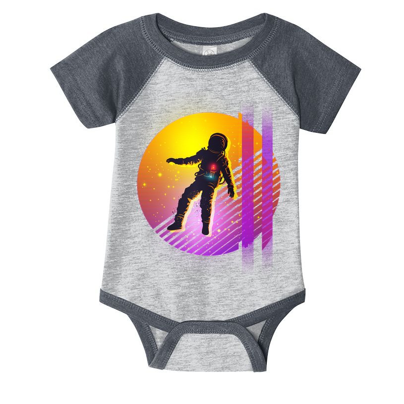Retro 80's Glitch Astronaut Infant Baby Jersey Bodysuit