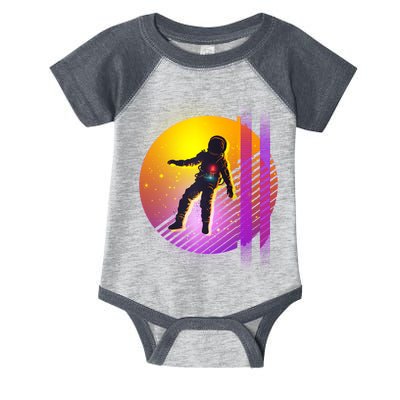 Retro 80's Glitch Astronaut Infant Baby Jersey Bodysuit