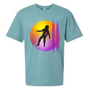 Retro 80's Glitch Astronaut Sueded Cloud Jersey T-Shirt