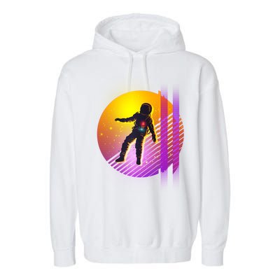 Retro 80's Glitch Astronaut Garment-Dyed Fleece Hoodie